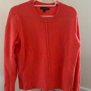 Banana Republic Women's Vibrant Coral Crew Neck Sweater